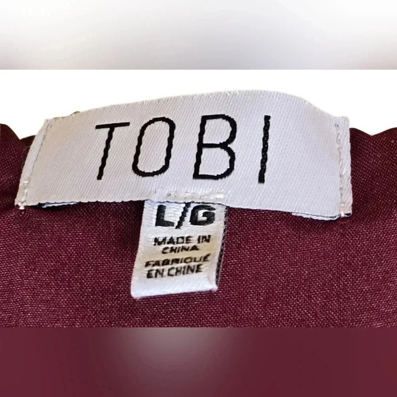 Tobi, Size L, Red Wine Romper - Picture 12 of 16